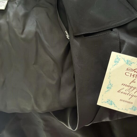 Suzi Chin for Maggie Boutique Black Cocktail Dress/Pockets! SZ 20W***MISSING Bel - Picture 6 of 11